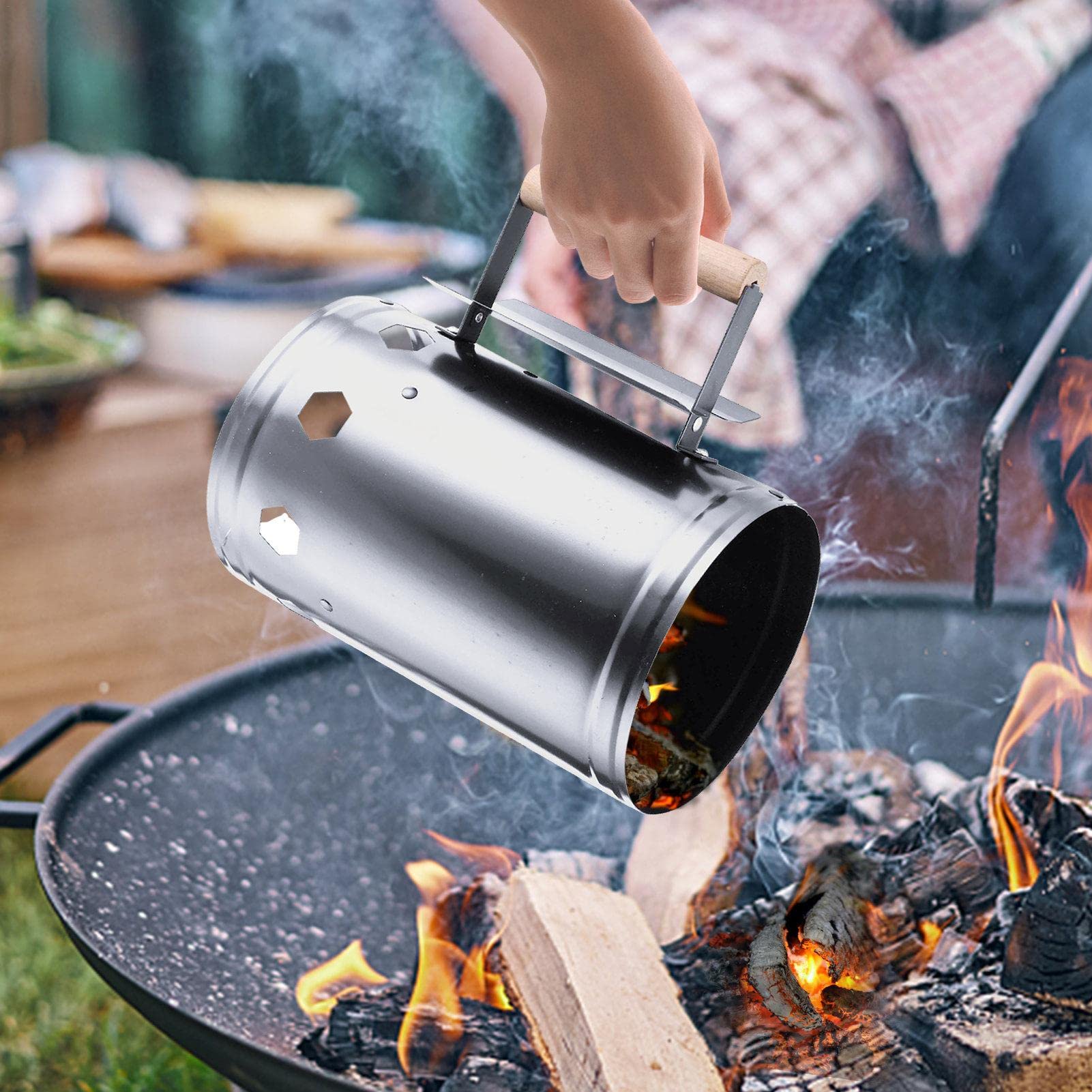 Amazon | shopparadise 火起こし器 炭 着火 煙突効果 バーベキュー用